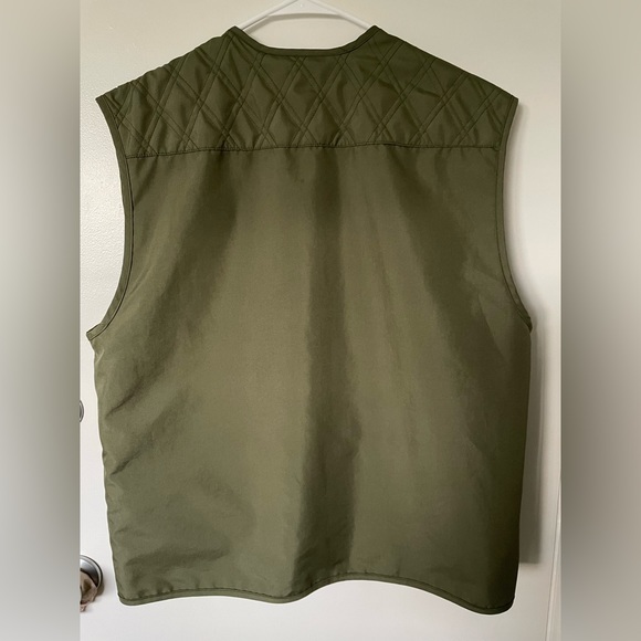 PacSun Utility Nylon Vest‎ Military Green Multi-Pocket Size Large Unisex - Picture 5 of 11